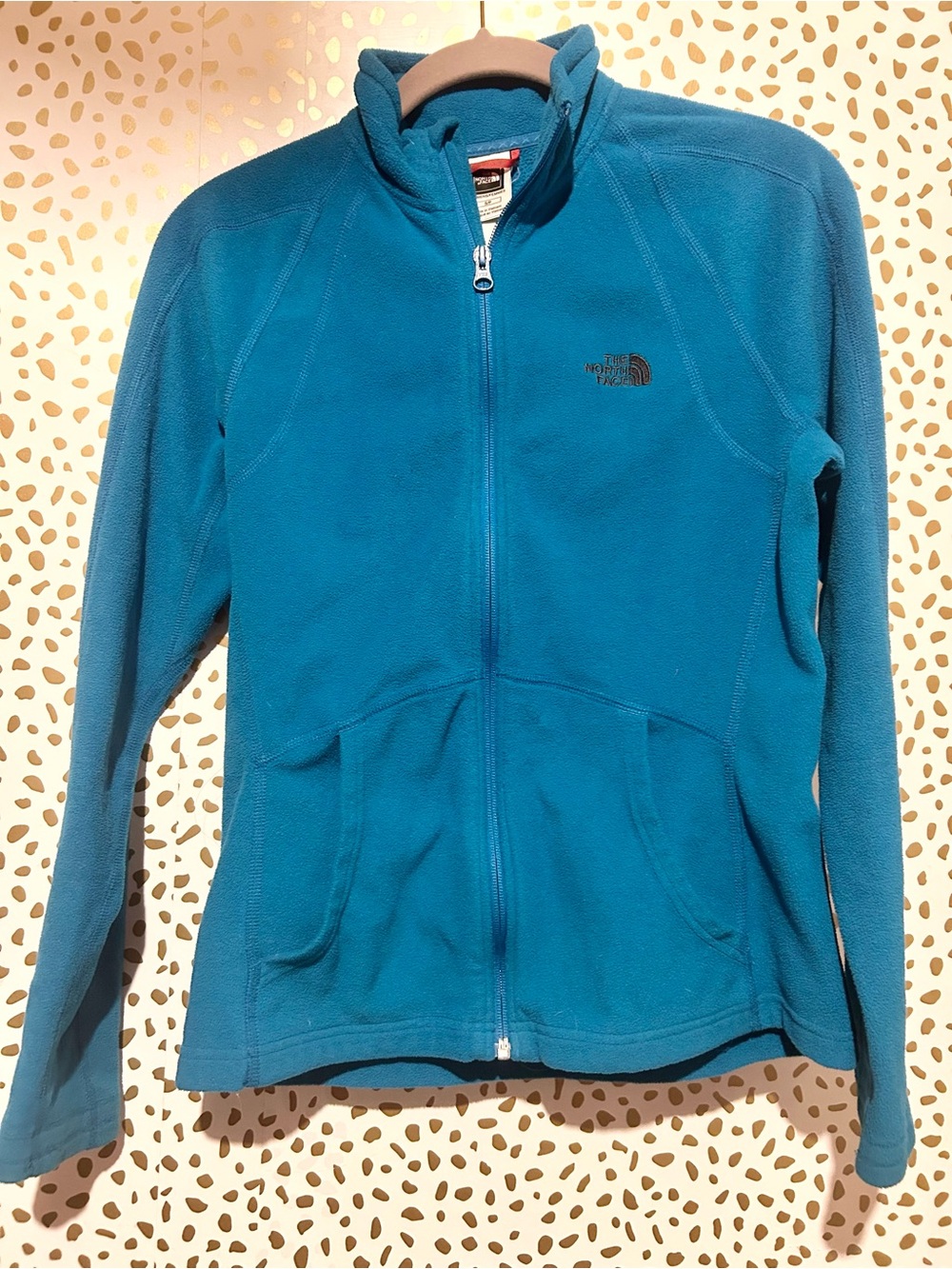 The North Face Teal Blue Full-Zip Fleece Jacket